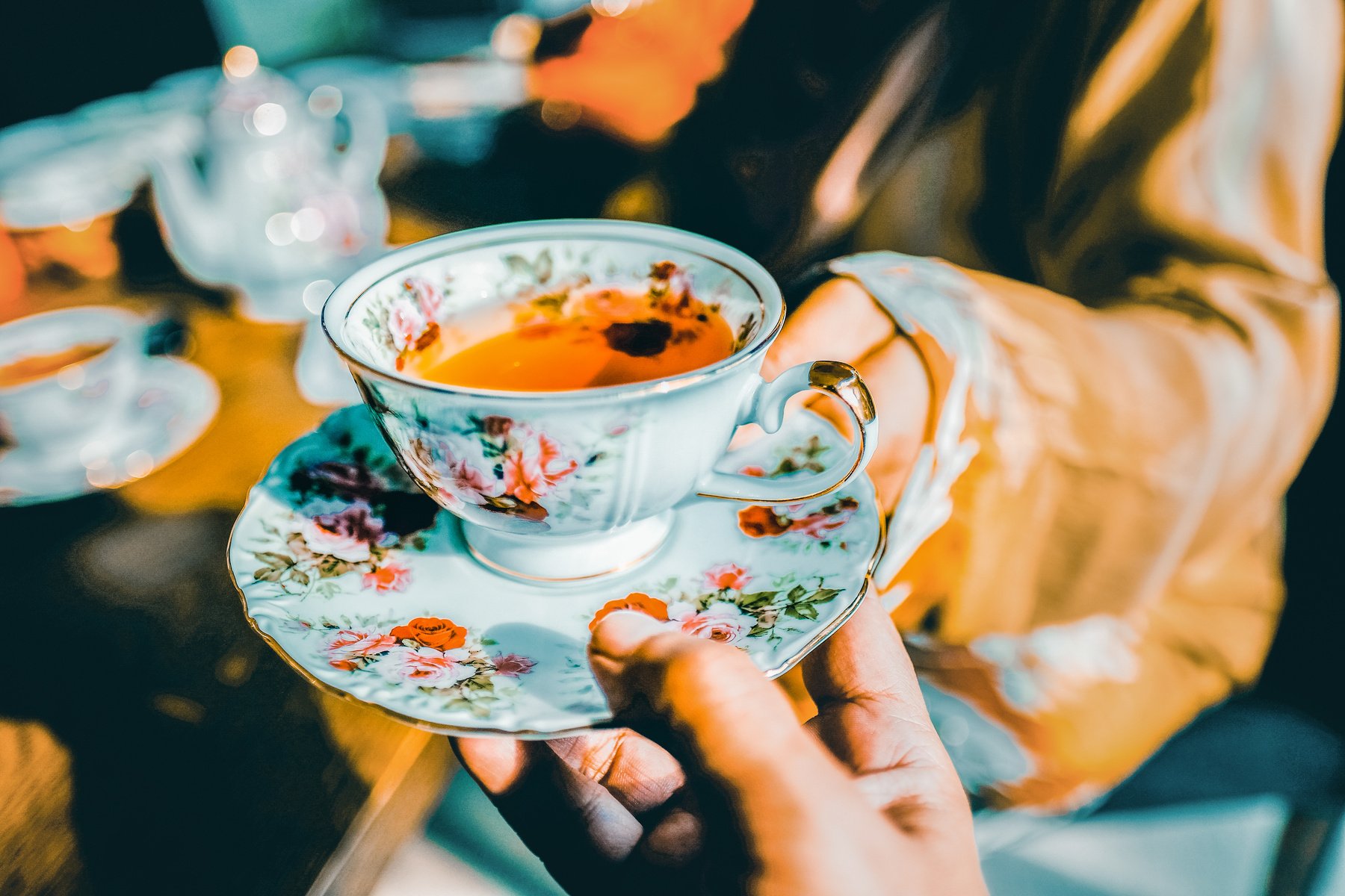 Tea in a cup and saucer 